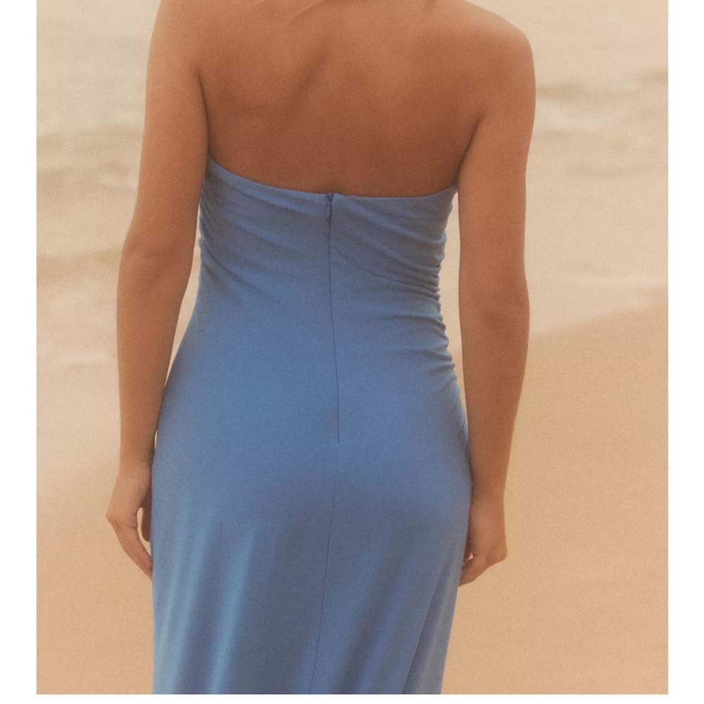 Zara NWT blue cutout maxi occasion dress - Picture 8 of 11